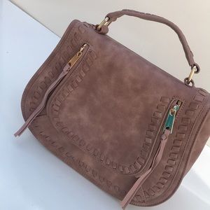 Vegan Leather Rose Quartz Handbag